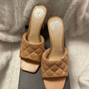 EUC Vince Camuto Reselm Mules 6.5. Dulce de Leche. Soft Calf leather.